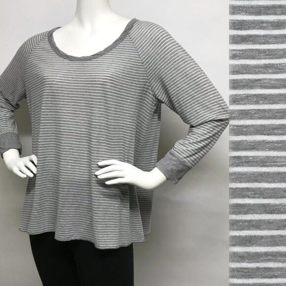 JAMES PERSE Raglan STRIPED T Shirt Top L 3 Chest42 - Picture 3 of 8